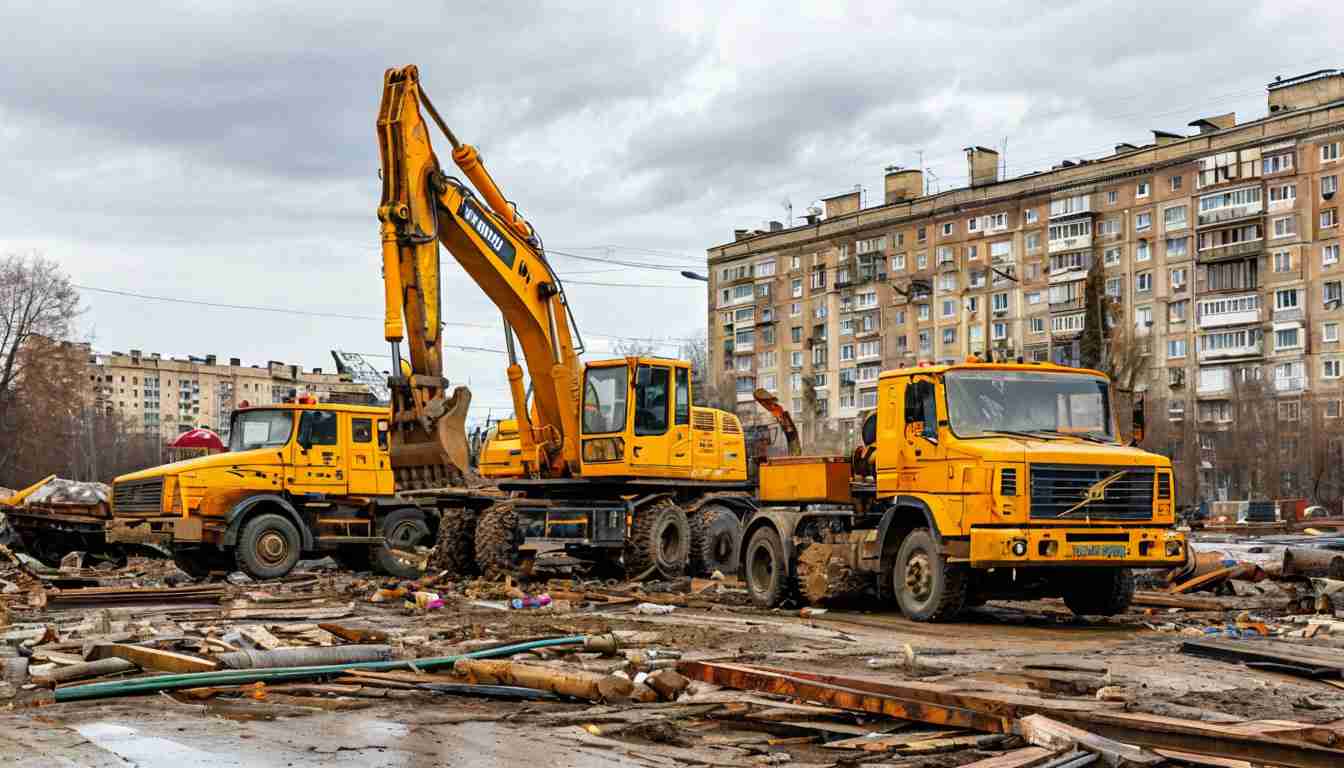 Как аренда спецтехники в Петербурге спасает стройки от осенней распутицы